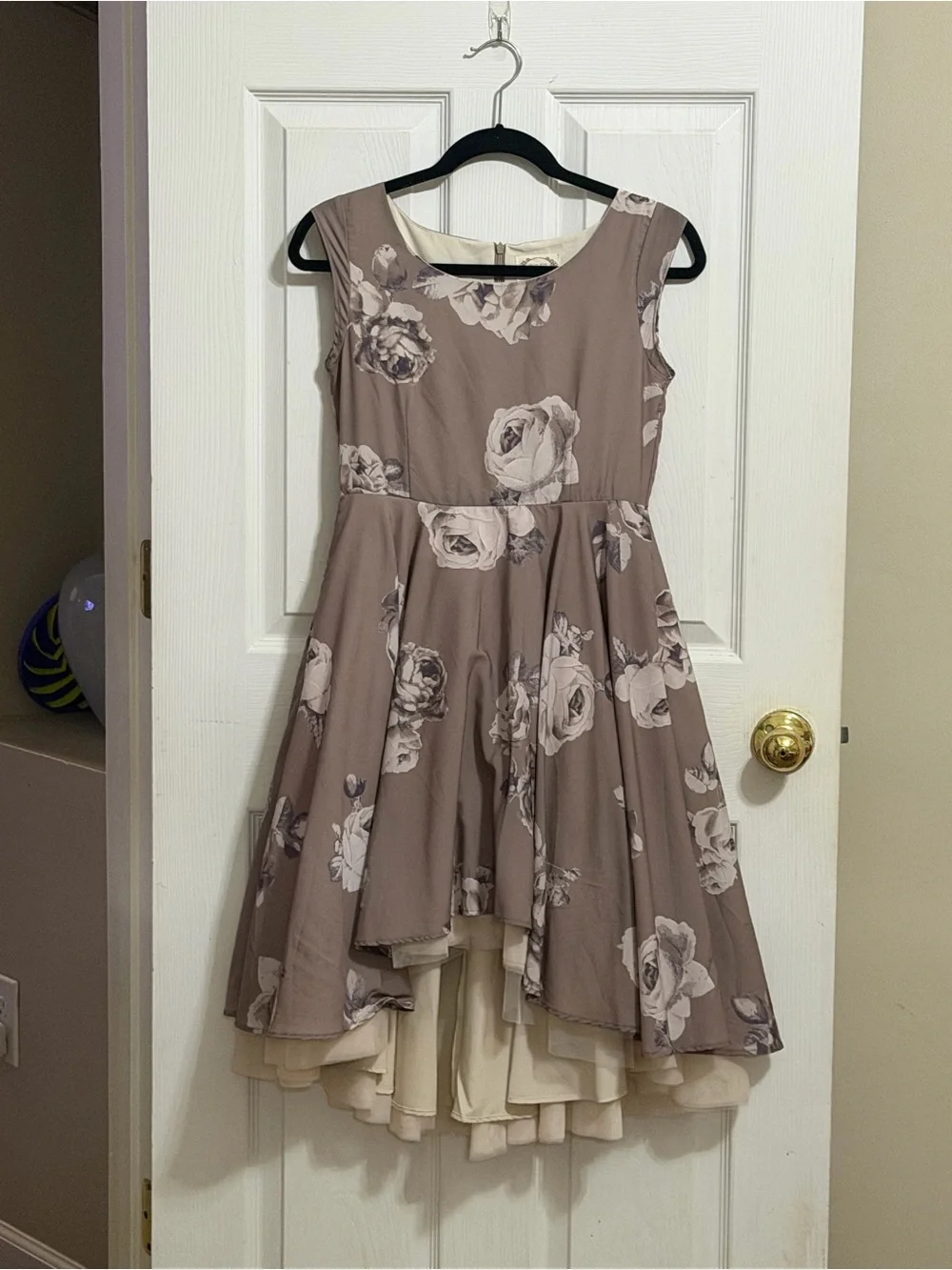 Mia Joy Joyfolie Girls' Taupe Floral High-Low Party Dress size 14